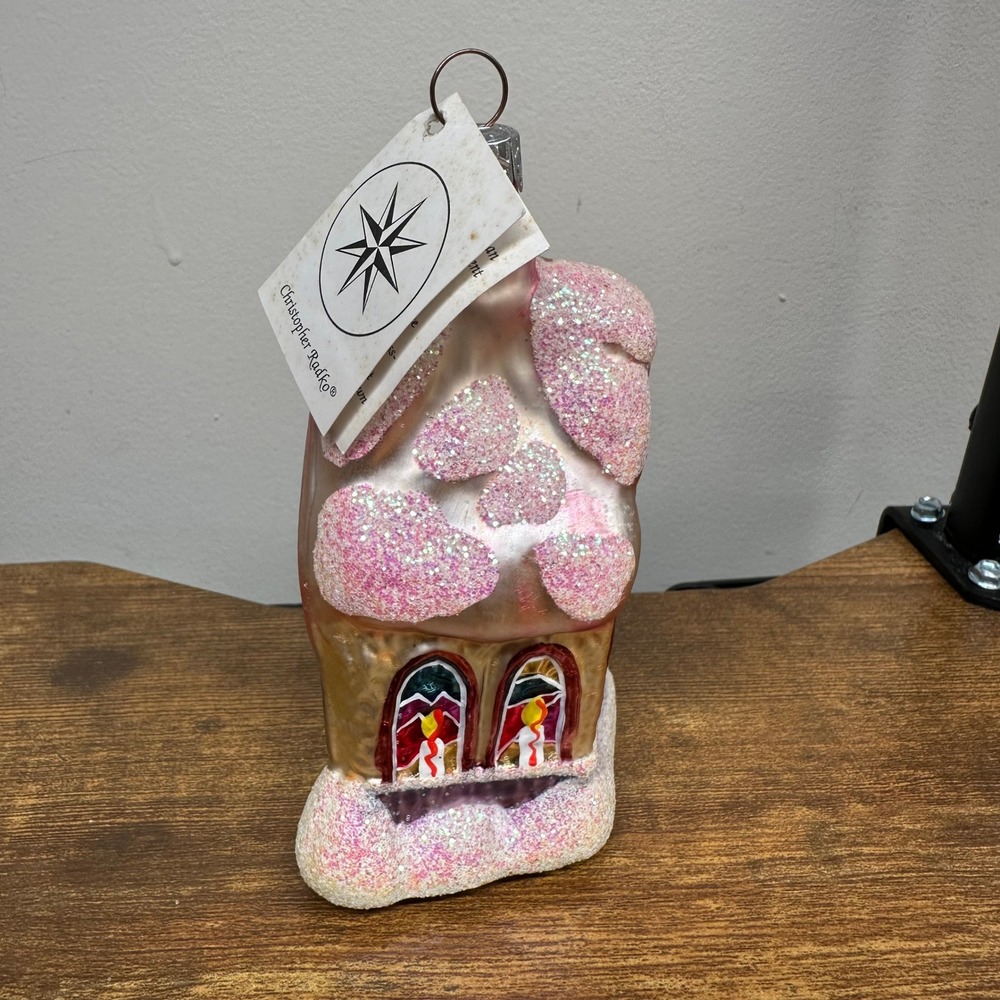 Christopher Radko 1994 Vintage Midnight Mass Church Glass Ornament Poland‎